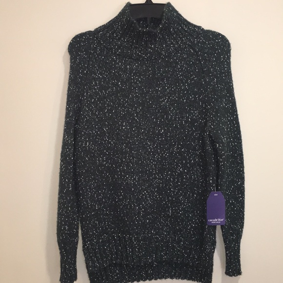 Cascade Blue Funnel Neck Sweater NWT S - Picture 1 of 2